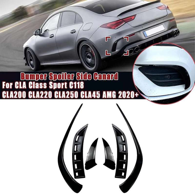 6Pcs Car Front & Rear Bumper Splitter Spoilers Side Canard Trim for CLA C118 CLA200 260 2020+