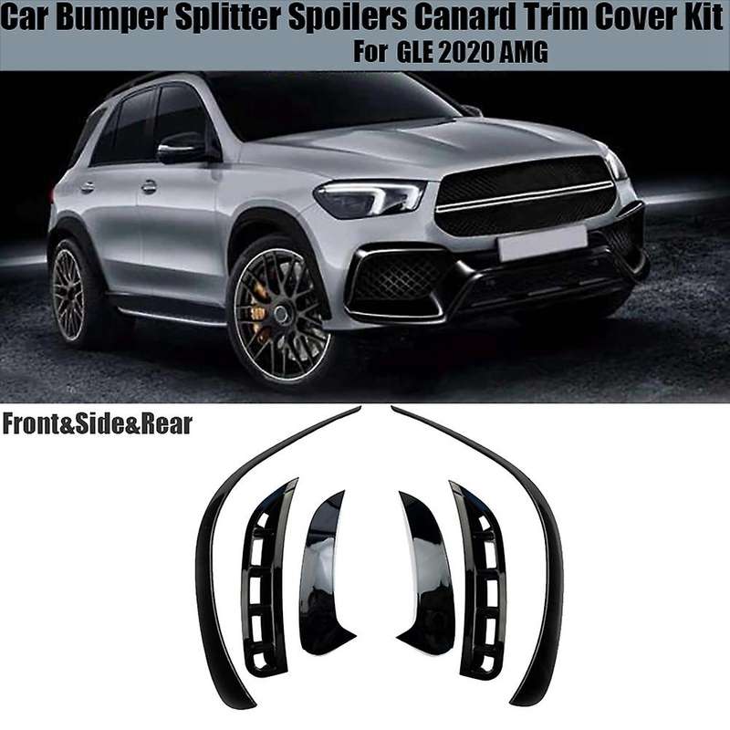 6pcs Car Front&rear Bumper Splitter Spoilers Trim for - W167 2020 Gloss Black