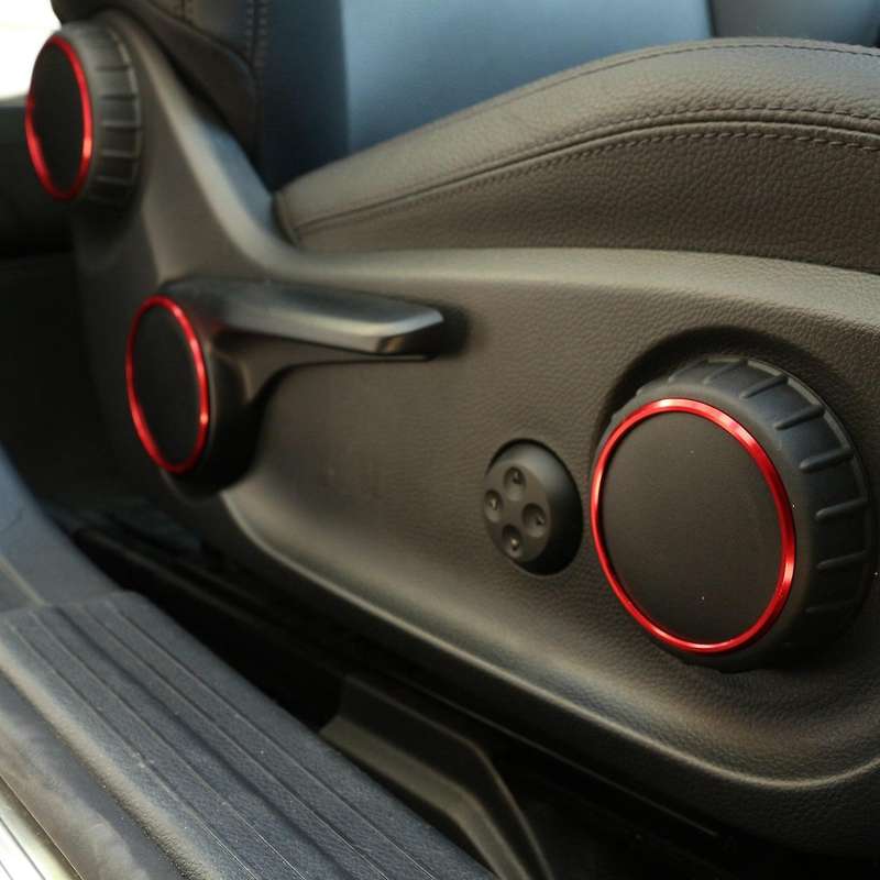 6Pcs Car Seat Adjustment Switch Knob Ring Cover Trim Red for GLA CLA Class W176 W117 W246 C117 A180