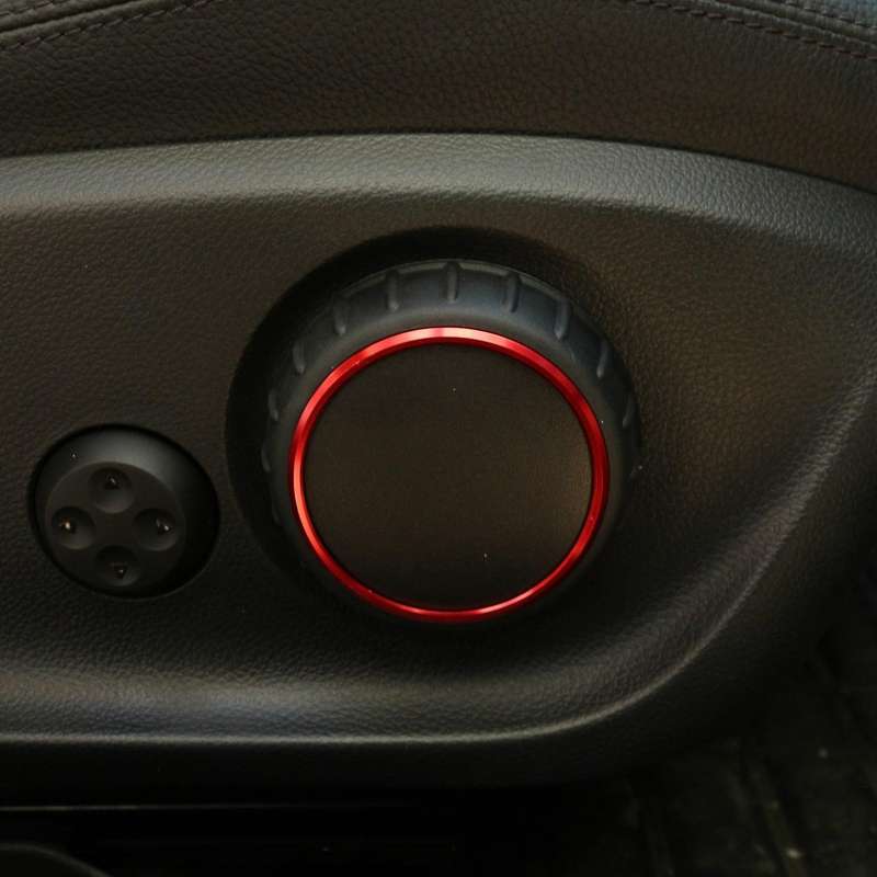 6Pcs Car Seat Adjustment Switch Knob Ring Cover Trim Red for GLA CLA Class W176 W117 W246 C117 A180