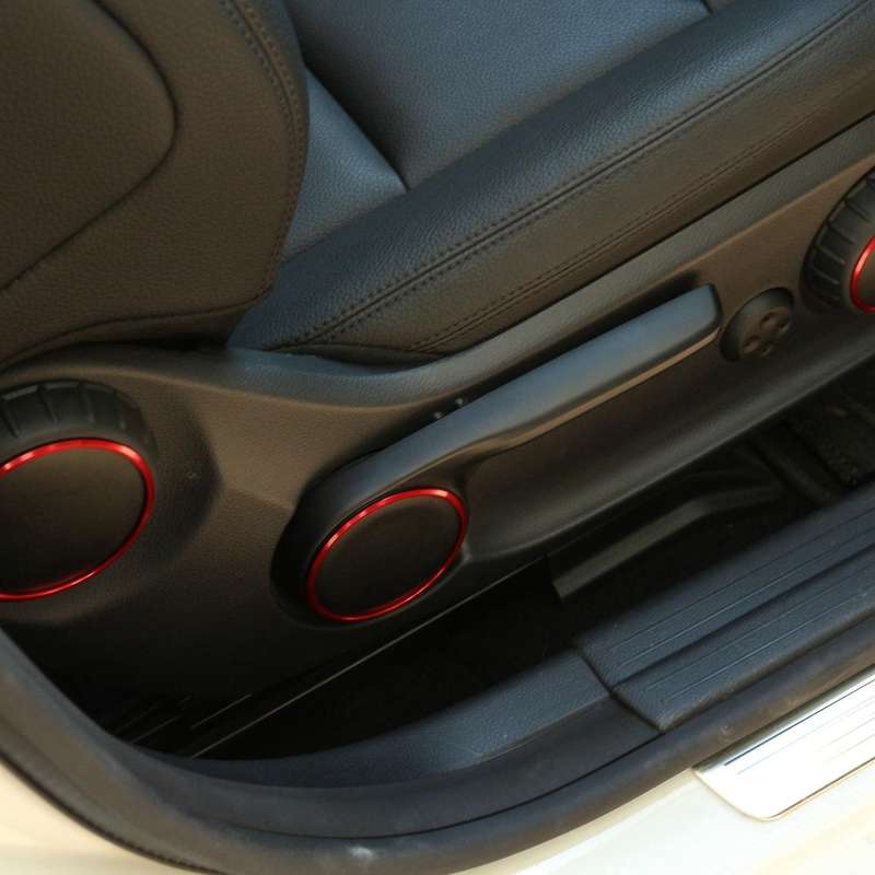 6Pcs Car Seat Adjustment Switch Knob Ring Cover Trim Red for GLA CLA Class W176 W117 W246 C117 A180