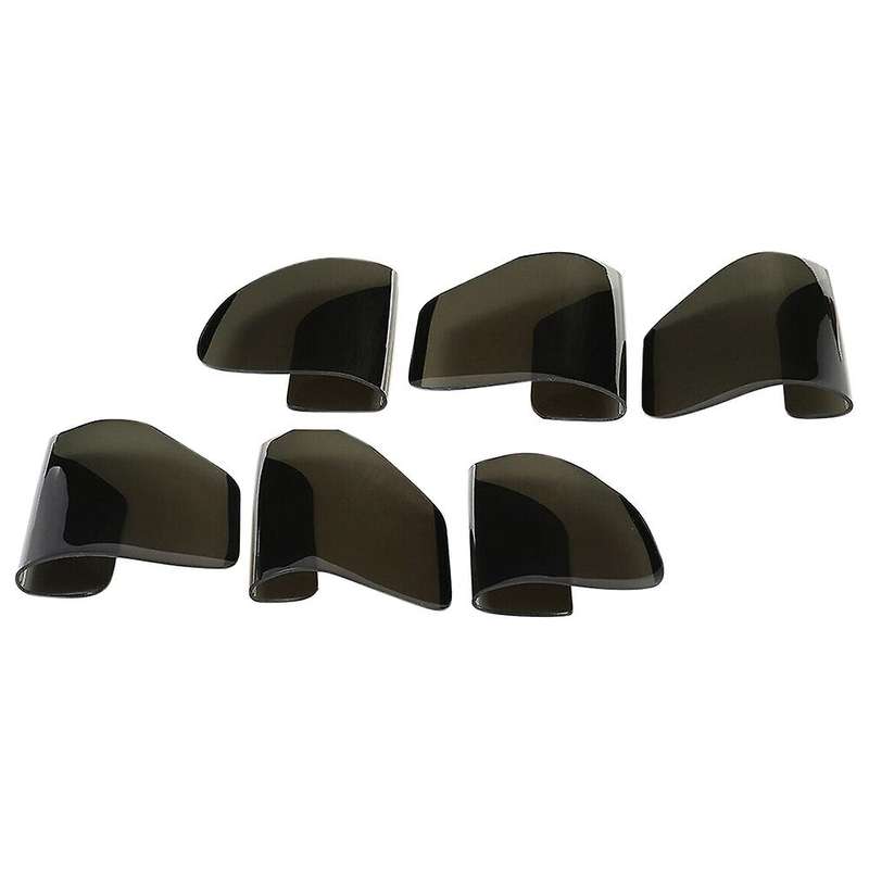 6Pcs Car Rear Tail Light Lamp Cover Protector Sticker Smoked Auto Tail Light Hood for 2015-2017
