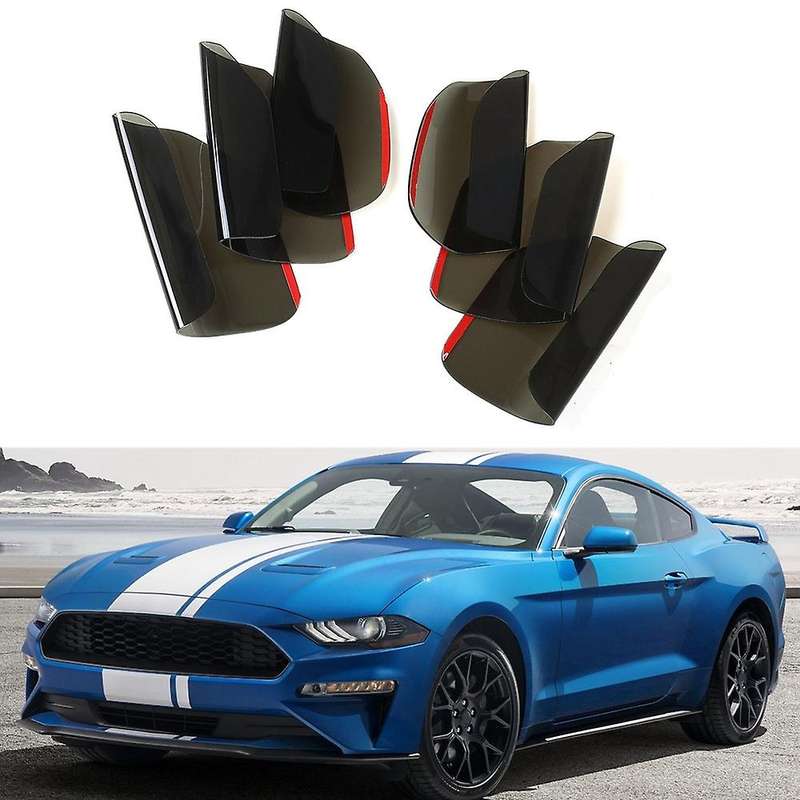 6Pcs Car Rear Tail Light Lamp Cover Protector Sticker Smoked Auto Tail Light Hood for 2015-2017