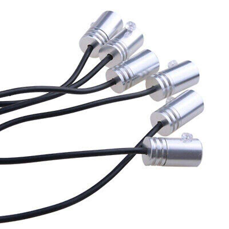 6Pcs Car RGB Interior Decoration Lights APP Bluetooth Control Atmosphere Lamp Wireless Standalone Co