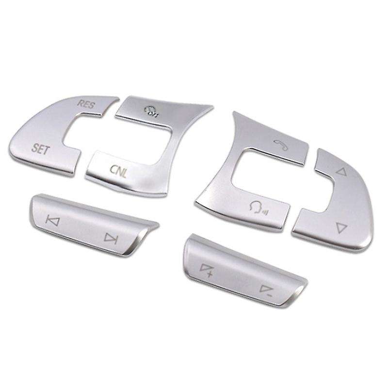 6Pcs Car Steering Wheel Button Knob Trim Cover Sticker for B7 B8 GOLF MK7 Automotive Interior Trim