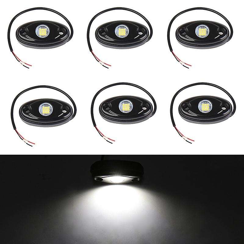 6Pcs Car Under Wheel Lights 800LM 9 LED Rock Light for Off-Road