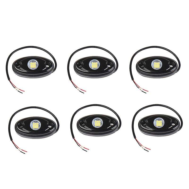 6Pcs Car Under Wheel Lights 800LM 9 LED Rock Light for Off-Road
