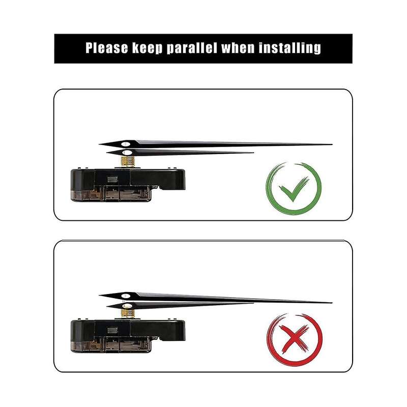 6pcs Clock Mechanism Replacement Kit with 7 Clock Hands Operated for Clock Repair Diy Clock Repair M