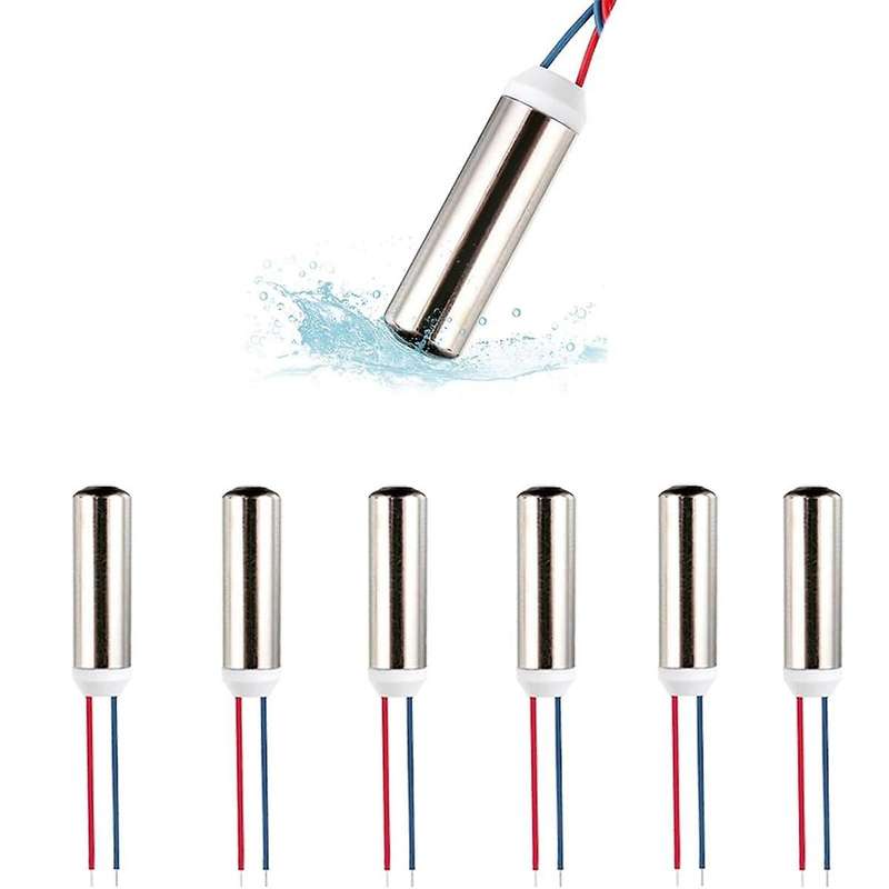 6PCS DC CorelessVibration Motor 7X25Mm Waterproof Vibration Motor 1-6V 8000-2000RPM Suitable for Vib