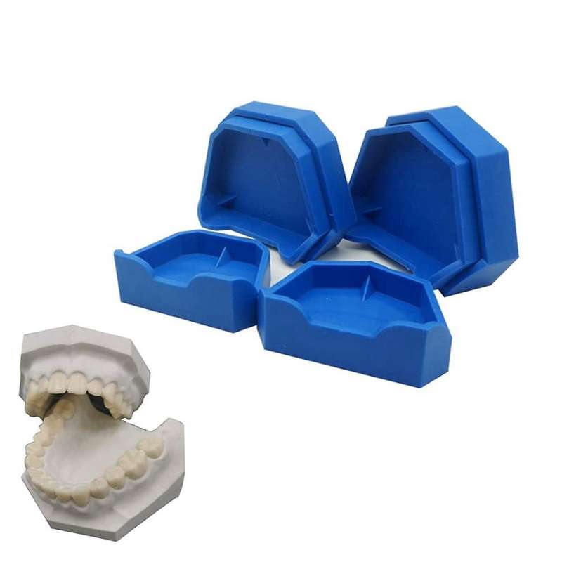 6PCS Dental Model Base Former Impression Trays Base Set for Lab Plaster Model Cast Trimming