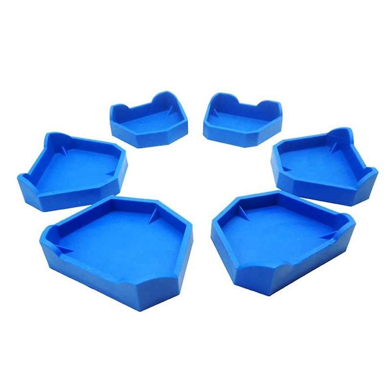 6PCS Dental Model Base Former Impression Trays Base Set for Lab Plaster Model Cast Trimming