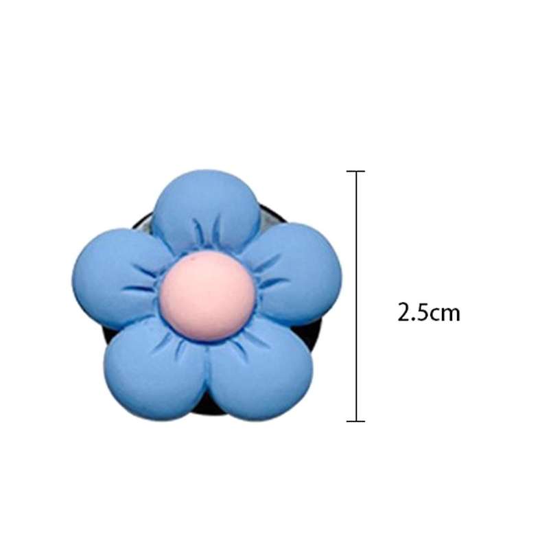 6Pcs Cute Flower Aromatherapy Car Air Outlet Decoration Perfume Clip Air Freshener Colorful Flower T