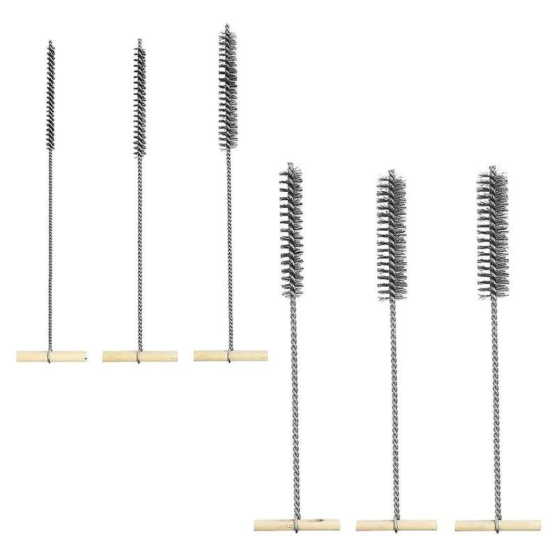 6pcs Drill Hole Brush Set,8/12/16/20/25/30mm Stainless Steel Hole Brush,cleaning Brush,for Efficient
