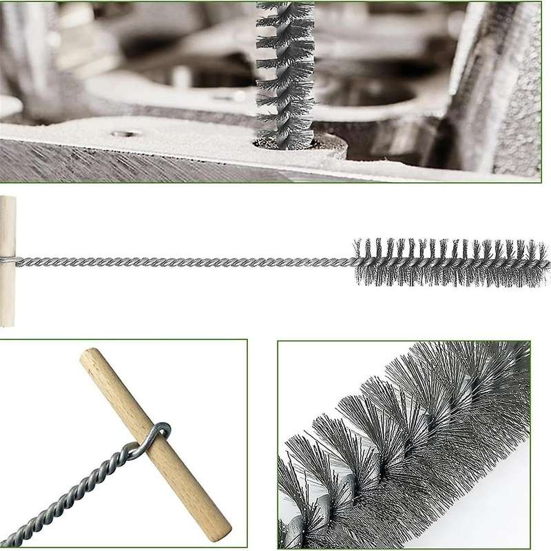 6pcs Drill Hole Brush Set,8/12/16/20/25/30mm Stainless Steel Hole Brush,cleaning Brush,for Efficient