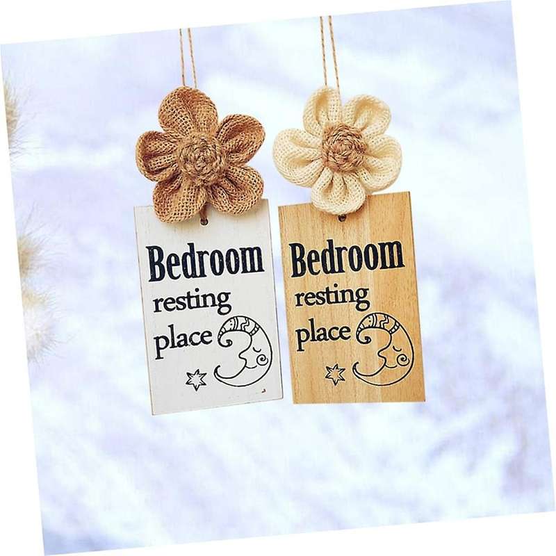 6PCS Door Plate for Baby Door Wall Hanging Decorations Baby Sleeping Sign Wood Bedroom Door Plate Ho