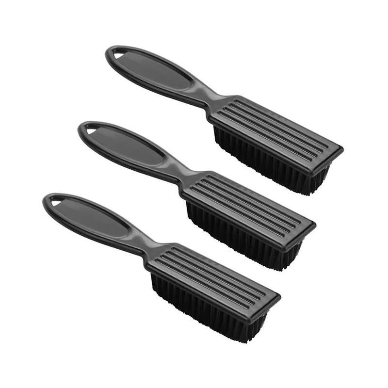 6Pcs Fade Brush Comb Scissors Cleaning Brush Barber Shop Skin Fade Vintage Oil Head Shape Carving Cl