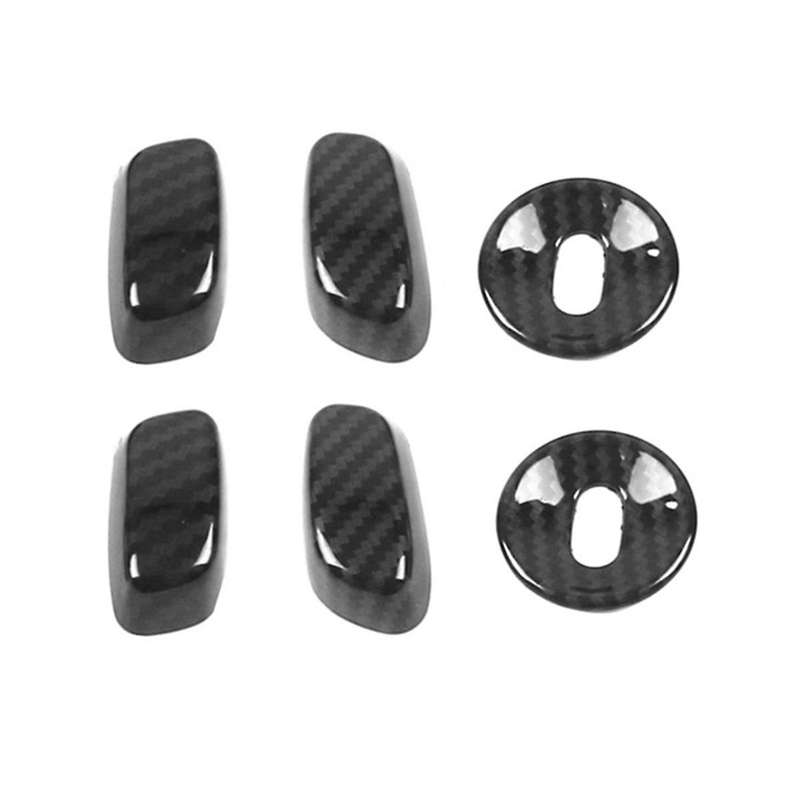 6pcs for Ct4 2020 Car Carbon Fiber Adjustment Knob Button Cover Trims