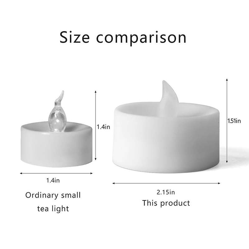 6pcs Flameless Candles Battery Operated Led Tea Lights Candles Led Candles with 6-key Timer Remote