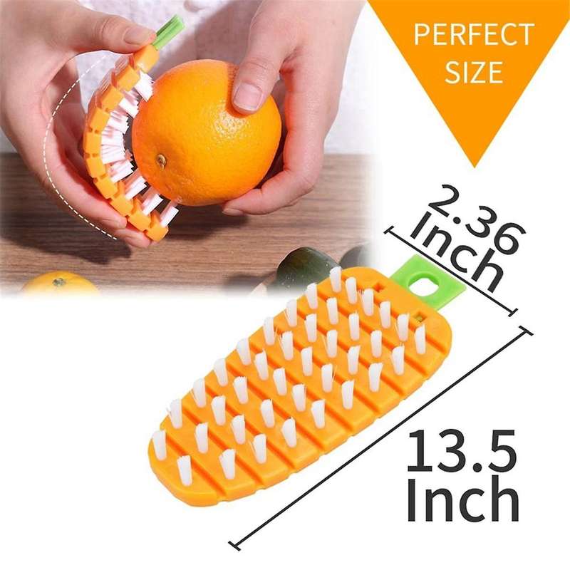 6pcs Flexible Fruit and Vegetable Brush, Carrot Brush, Home Kitchen Multi-functional Kitchen Brush