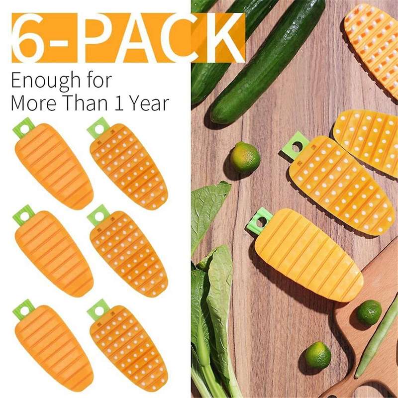 6pcs Flexible Fruit and Vegetable Brush, Carrot Brush, Home Kitchen Multi-functional Kitchen Brush