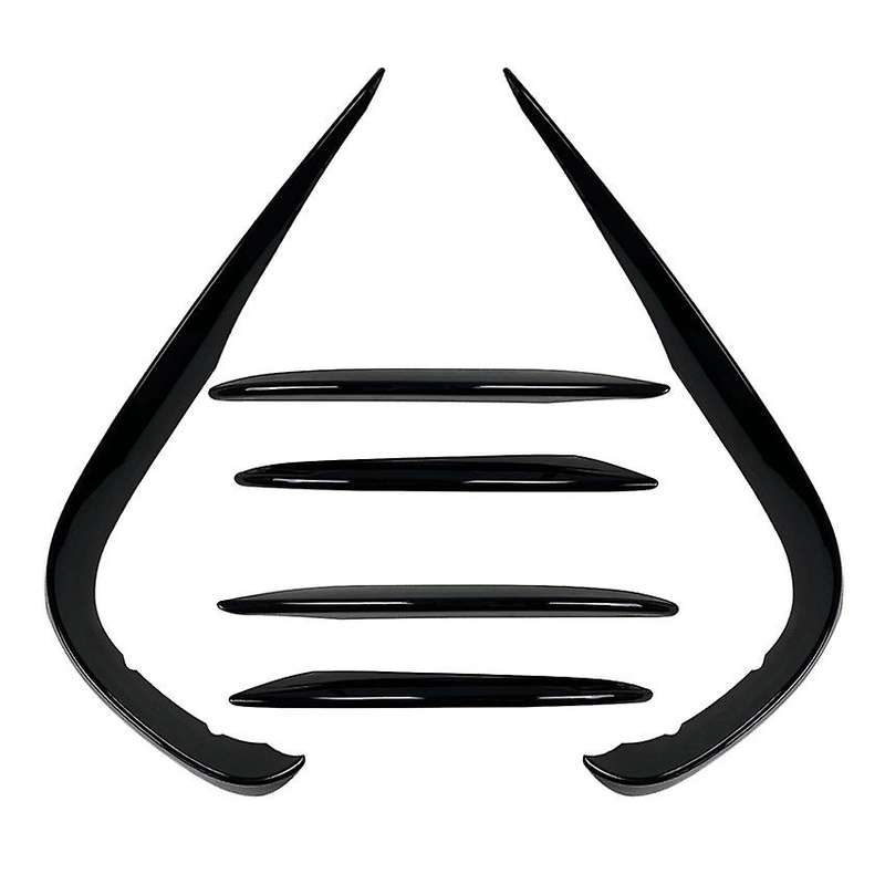 6Pcs Front Bumper Fog Lamp Eyebrow Grille Cover Trim Spoiler for E Class W213 E200 E260 E300 2016-20