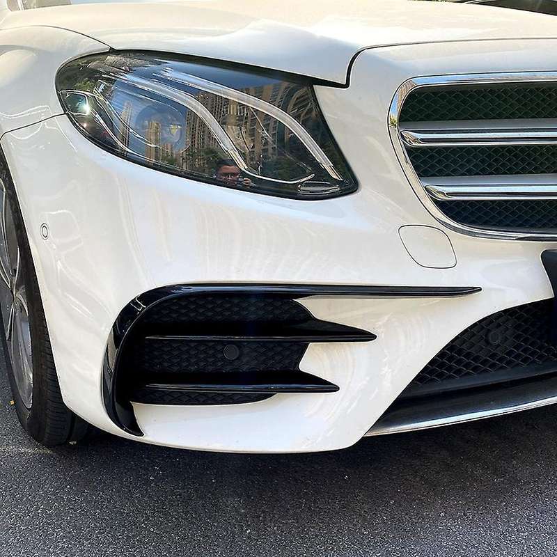 6Pcs Front Bumper Fog Lamp Eyebrow Grille Cover Trim Spoiler for E Class W213 E200 E260 E300 2016-20