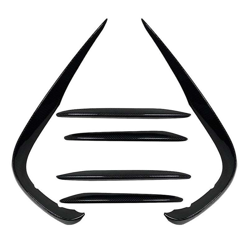 6Pcs Front Bumper Fog Lamp Eyebrow Grille Cover Trim Spoiler for E Class W213 E200 E260 E300 2016-20