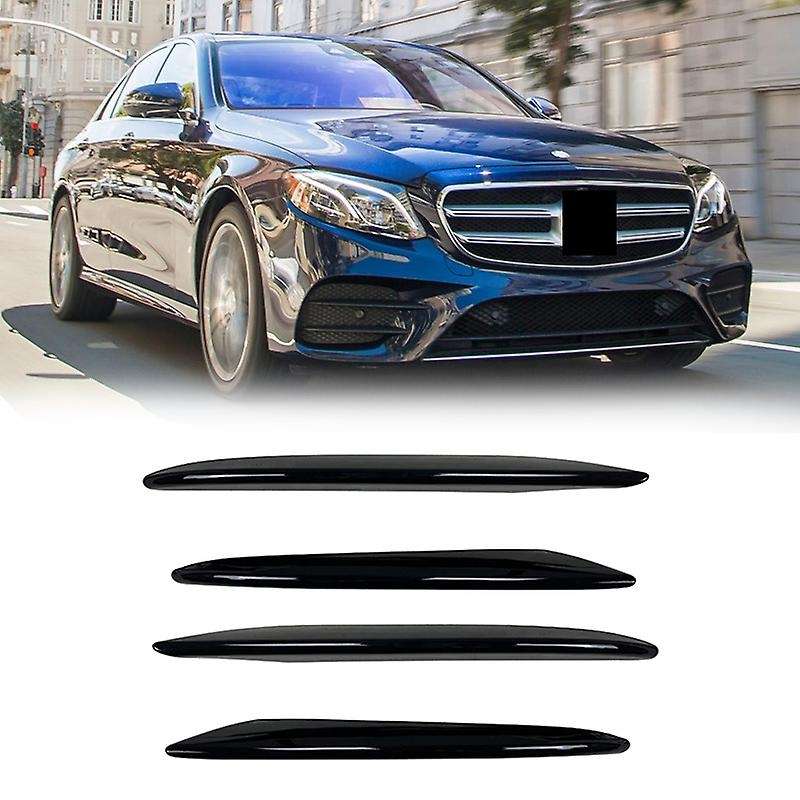 6Pcs Front Bumper Fog Lamp Eyebrow Grille Cover Trim Spoiler for E Class W213 E200 E260 E300 2016-20