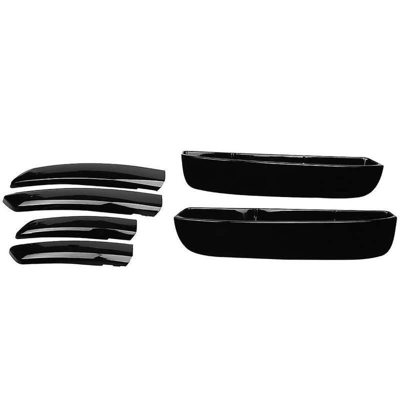 6Pcs Front Fog Lamp Cover Trim for 5 2017-2018 Black ABS Plastic Fog Lamp Trim