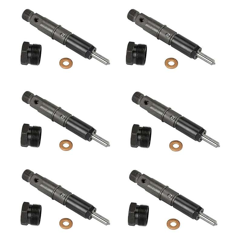6Pcs Fuel Injector Set W/Ring Kit 3283562 for 5.9L KDAL59P6 Nozzle Holder P7100 1994-1998