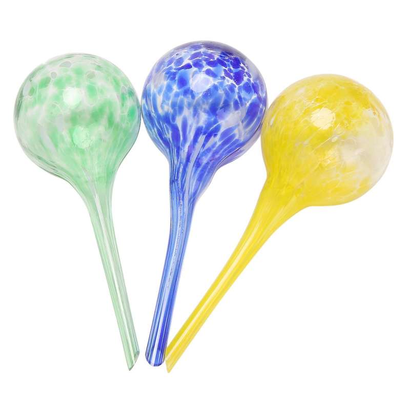 6pcs Glass Watering Globes, Automatic Drippers Waterers Dripping Equipment for Indoor Outdoor Garde