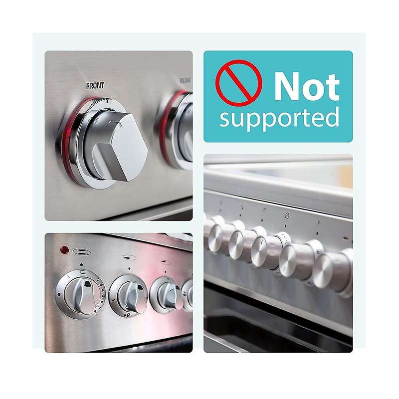 6pcs Gas Stove Knob Locks Oven Front Lock for Child Safety Heat-resistant and Effortless Installati