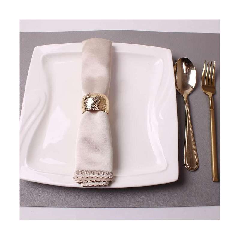 6Pcs Gold Metal Napkin Rings, Elegant Wedding Napkin Holder Rings, Perfect for Table Decor Celebrati