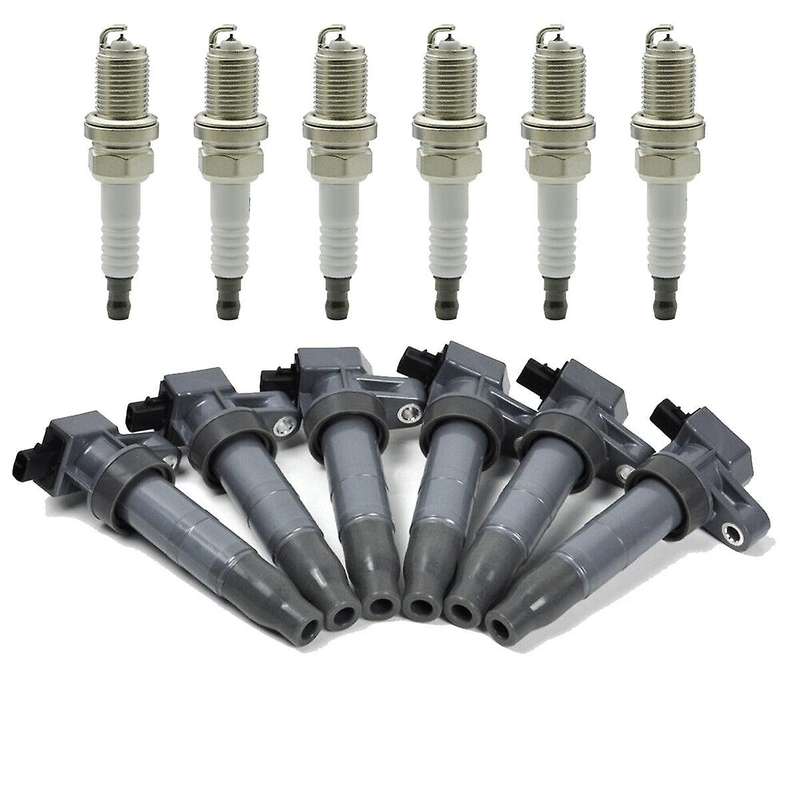 6pcs Ignition Coil and Spark Plug Set 2006-2015 for Sorento 3.3l 3.5l 3.8l 27301-3c000