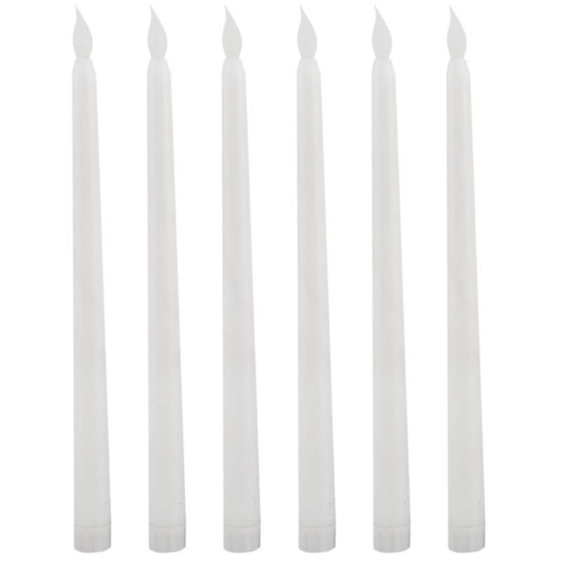 6pcs Led Taper Candle for Dinner, Flickering Flameless Tapered Battery Operated Table Settings Wedd
