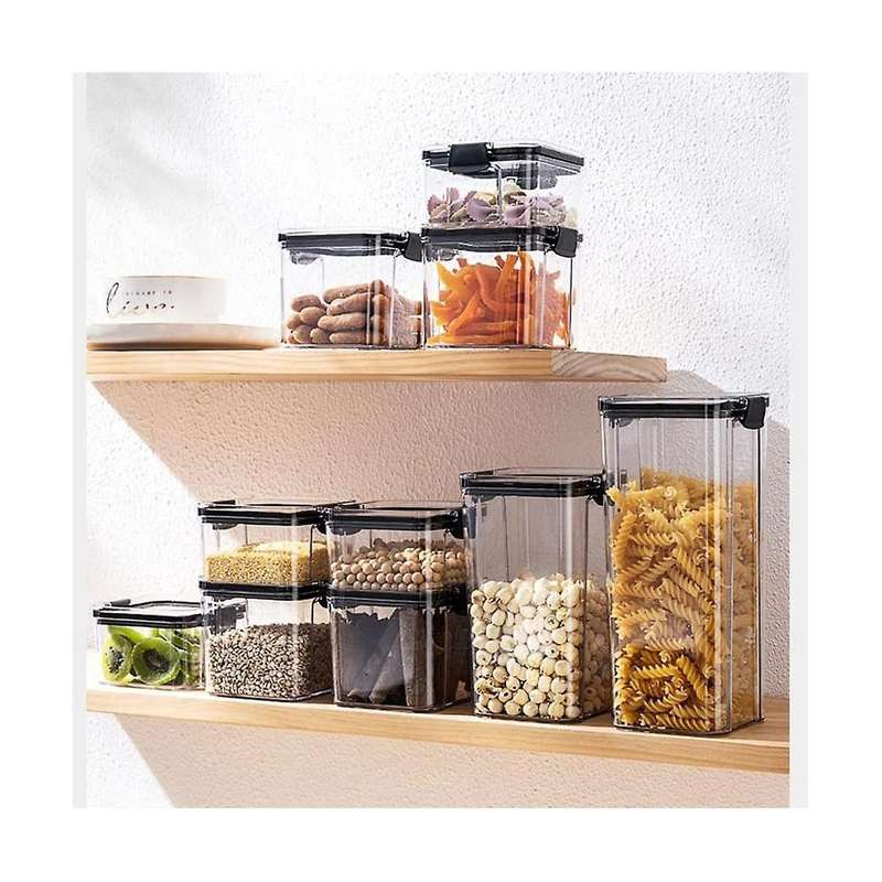 6pcs Kitchen Containers Seasoning Box Organizer Storage Jars for Cereals Jar for Bulk Jars with Lid