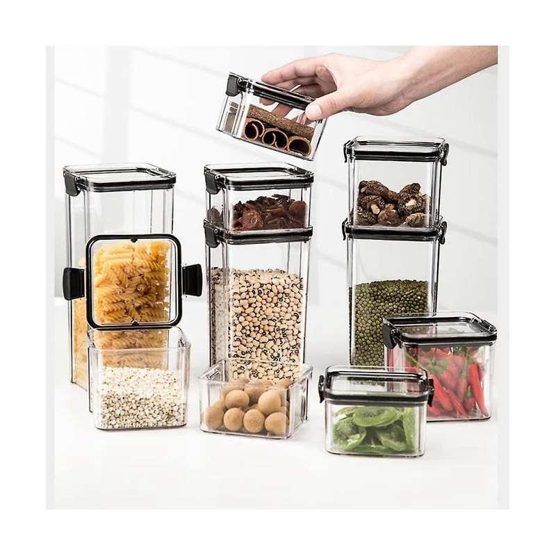 6pcs Kitchen Containers Seasoning Box Organizer Storage Jars for Cereals Jar for Bulk Jars with Lid