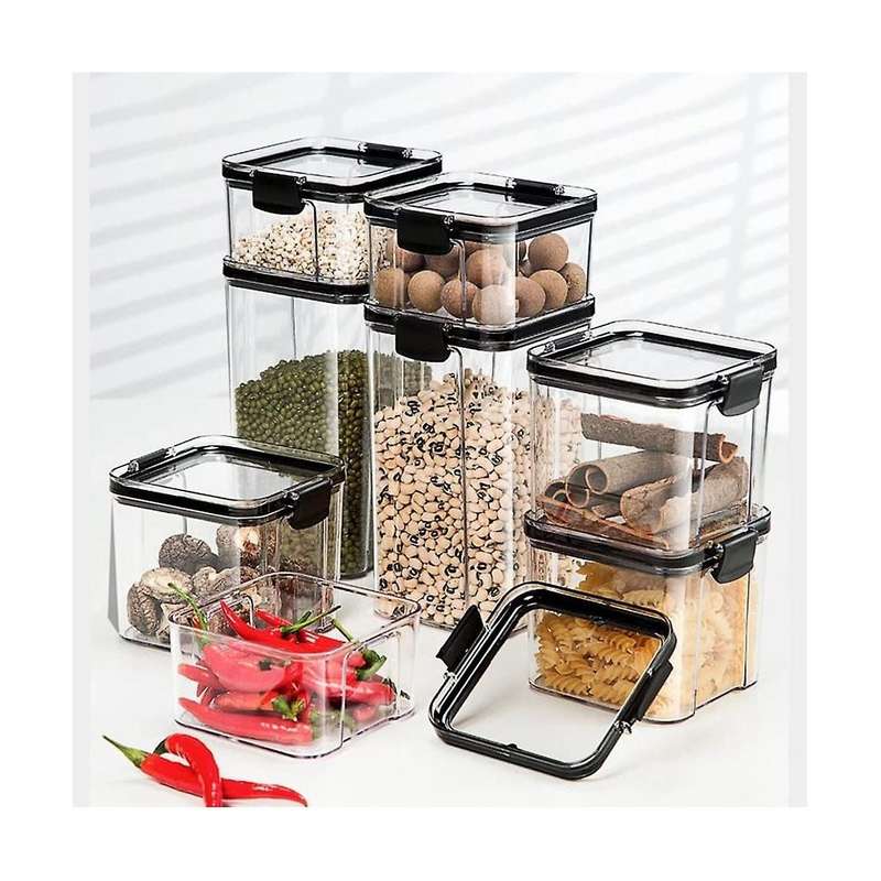 6pcs Kitchen Containers Seasoning Box Organizer Storage Jars for Cereals Jar for Bulk Jars with Lid