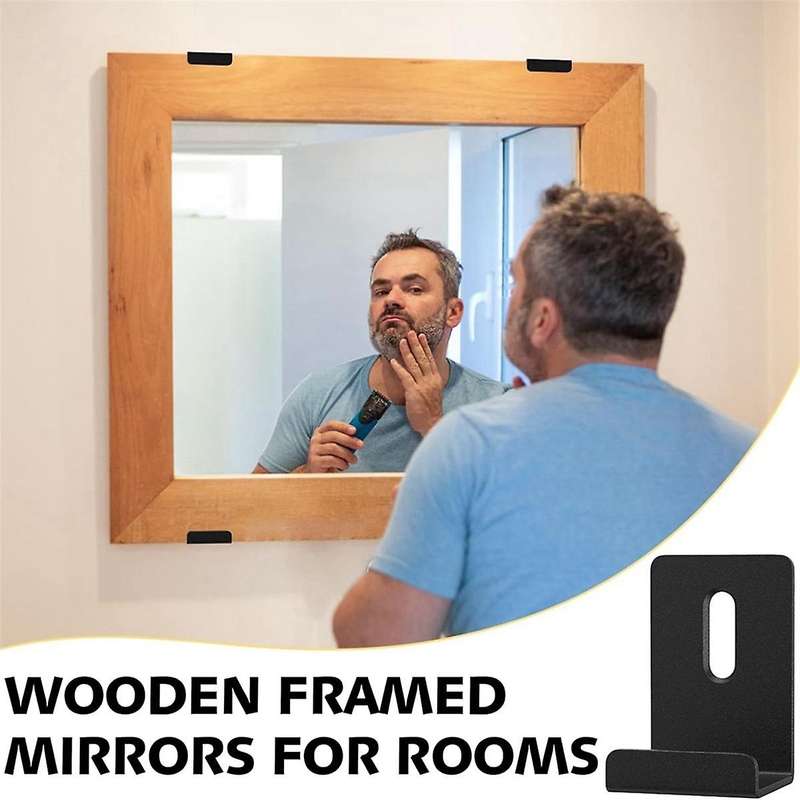 6Pcs Metal Mirror Clips 3/4 Wide Channel Mirror Hanger Clip Large Heavy Retainer Clips for Mirrors