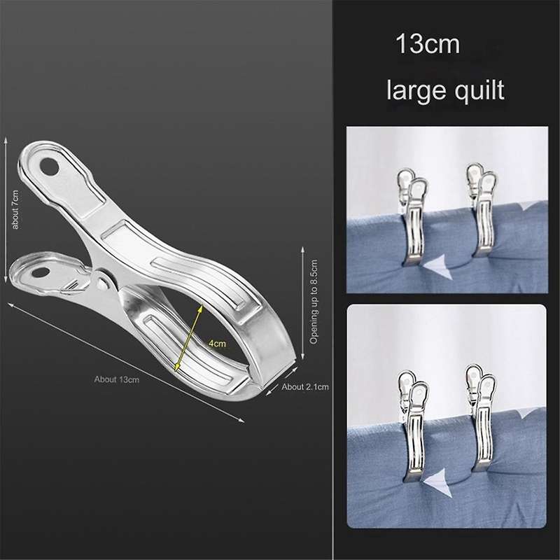 6Pcs Metal ClothesPins,Row Cover Clips Stainless Steel Pool Towel Clips,Chair Clips for Beach Towels