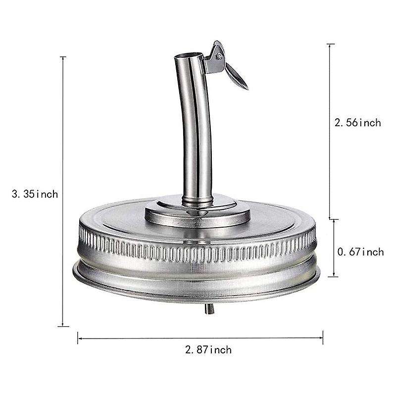 6Pcs Mason Jar Pour Spout Lid, Jar Oil Spout Lid Oil Pour Spout Dispenser with Caps Liquor Bottle Sp