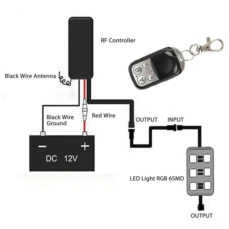 6Pcs Motorcycle ATV RGB LED Neon Under Glow Light Strip Kit Atmosphere Lights
