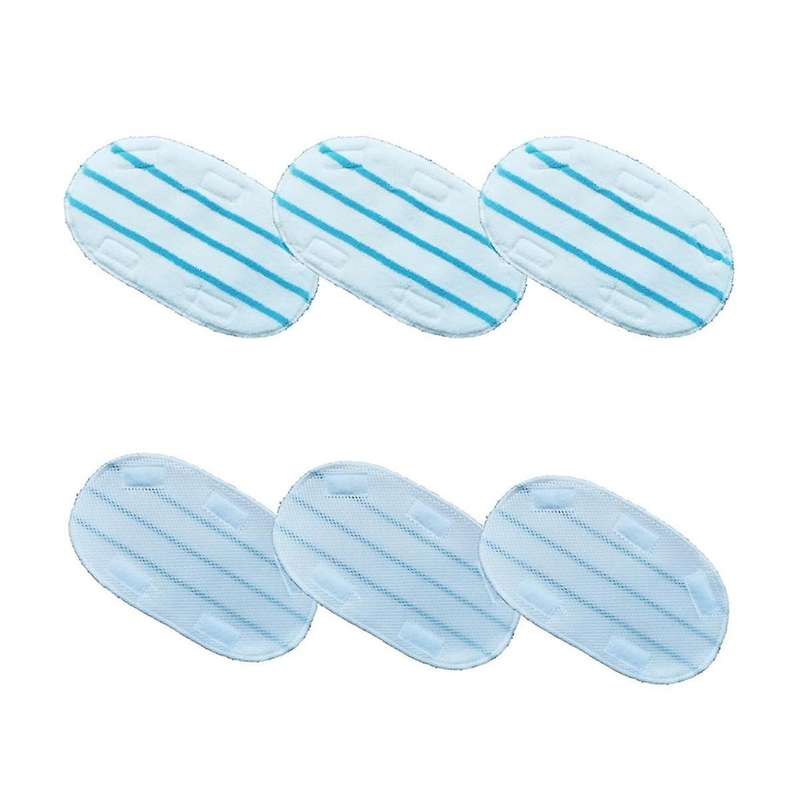 6PCS Mop Pads for ThermaPro 10-In-1 Steam Mop Reusable Microfiber Pads for Wet&Dry Scrubbing