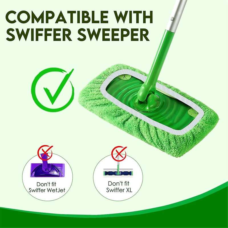 6pcs Mop Pads Refill for Mop-dry Sweeping Cloths&wet Mopping Cloths Washable for Household Cleaning