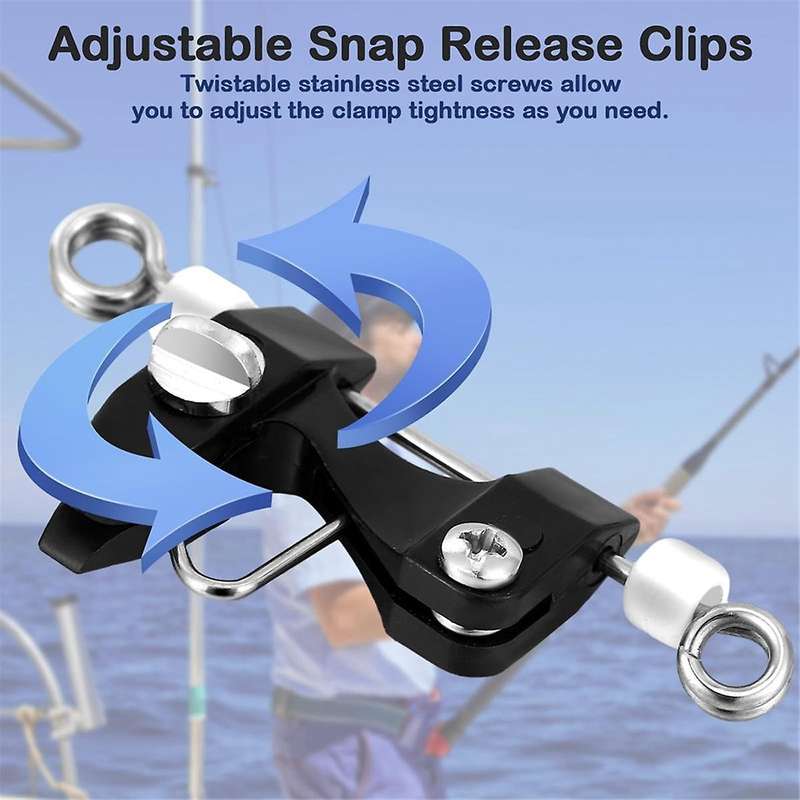 6Pcs Outrigger Release Clips Downrigger Release Clips with Adjustable Tension Planer Board Clips Do