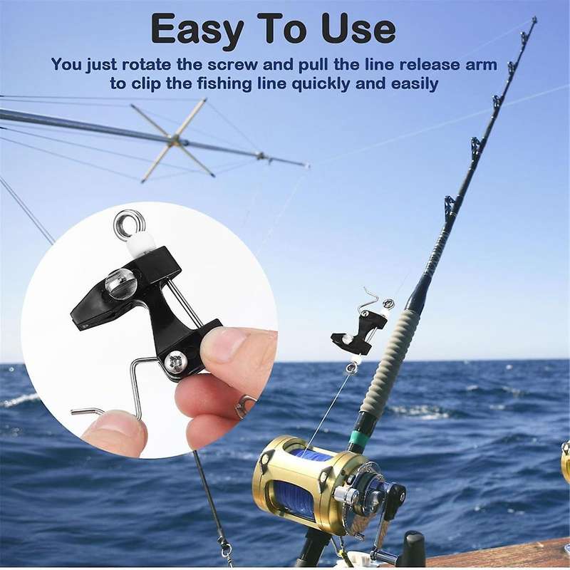 6Pcs Outrigger Release Clips Downrigger Release Clips with Adjustable Tension Planer Board Clips Do