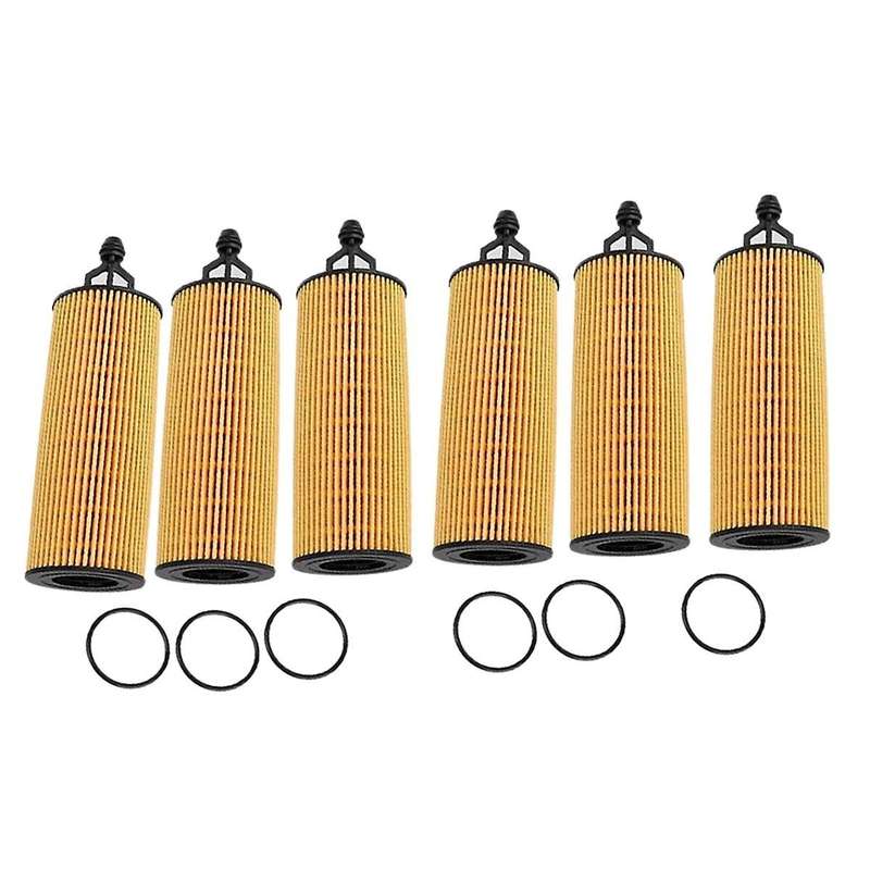 6pcs Oil Filter for Grand Wk2 2010 -2019 / Wrangler 2014-2017 3604cc Engine 68191349aa 68191349ac