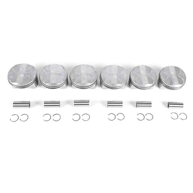 6Pcs Pistons & Rings Kit 2720303717 2720304017 A2720301018 for E-CLASS M272 CL203 S204 W211 S211 W2