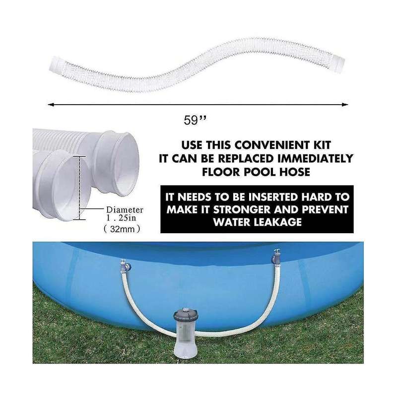 6pcs Pool Hoses for Above Ground Pools, 1.25inch Diameter 59inch Long Pump Hose Compatible for Pump