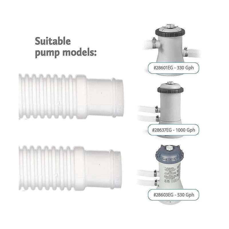 6pcs Pool Hoses for Above Ground Pools, 1.25inch Diameter 59inch Long Pump Hose Compatible for Pump